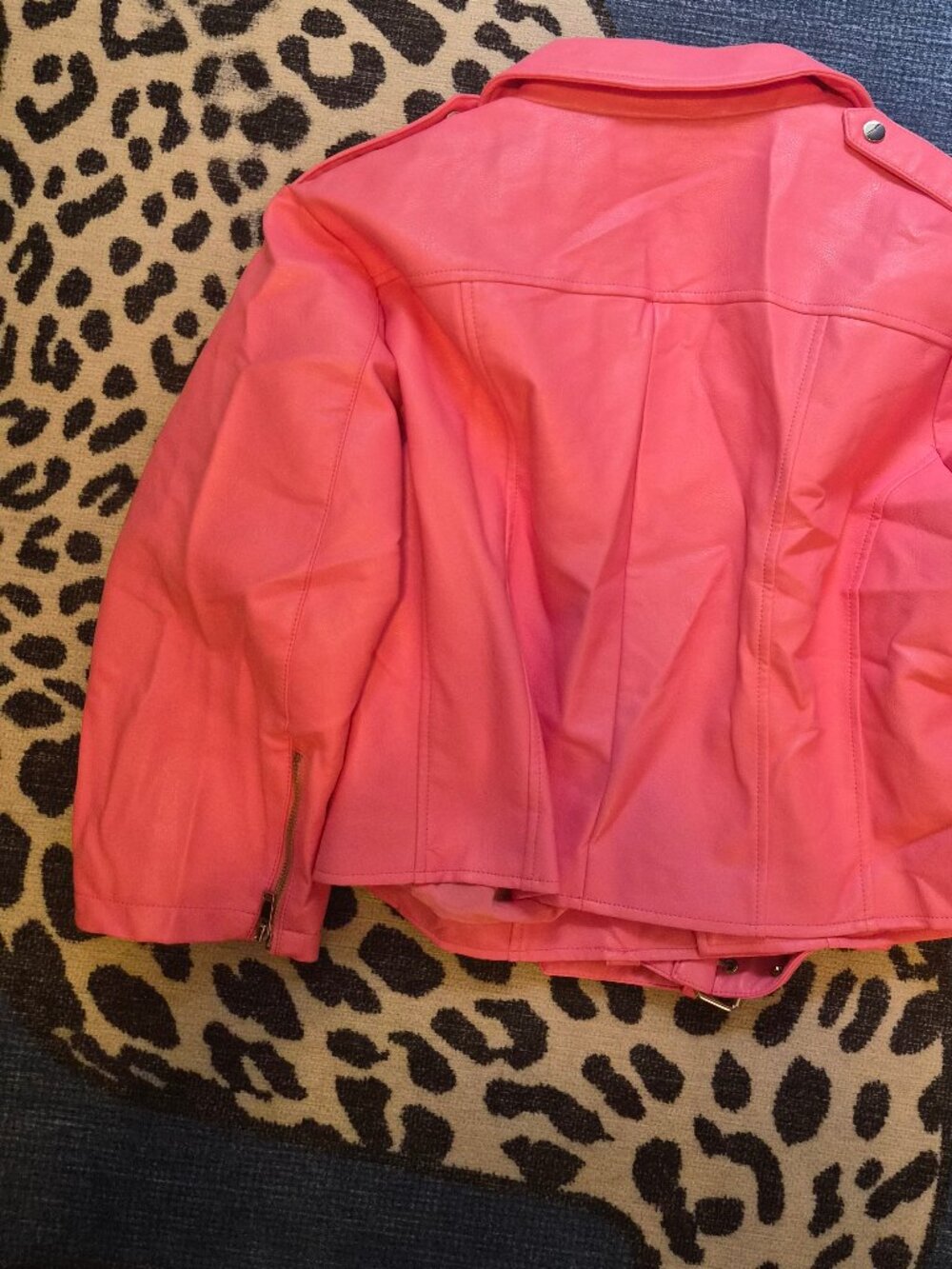 Vixen Pink Cropped Moto Jacket - Picture 4 of 5